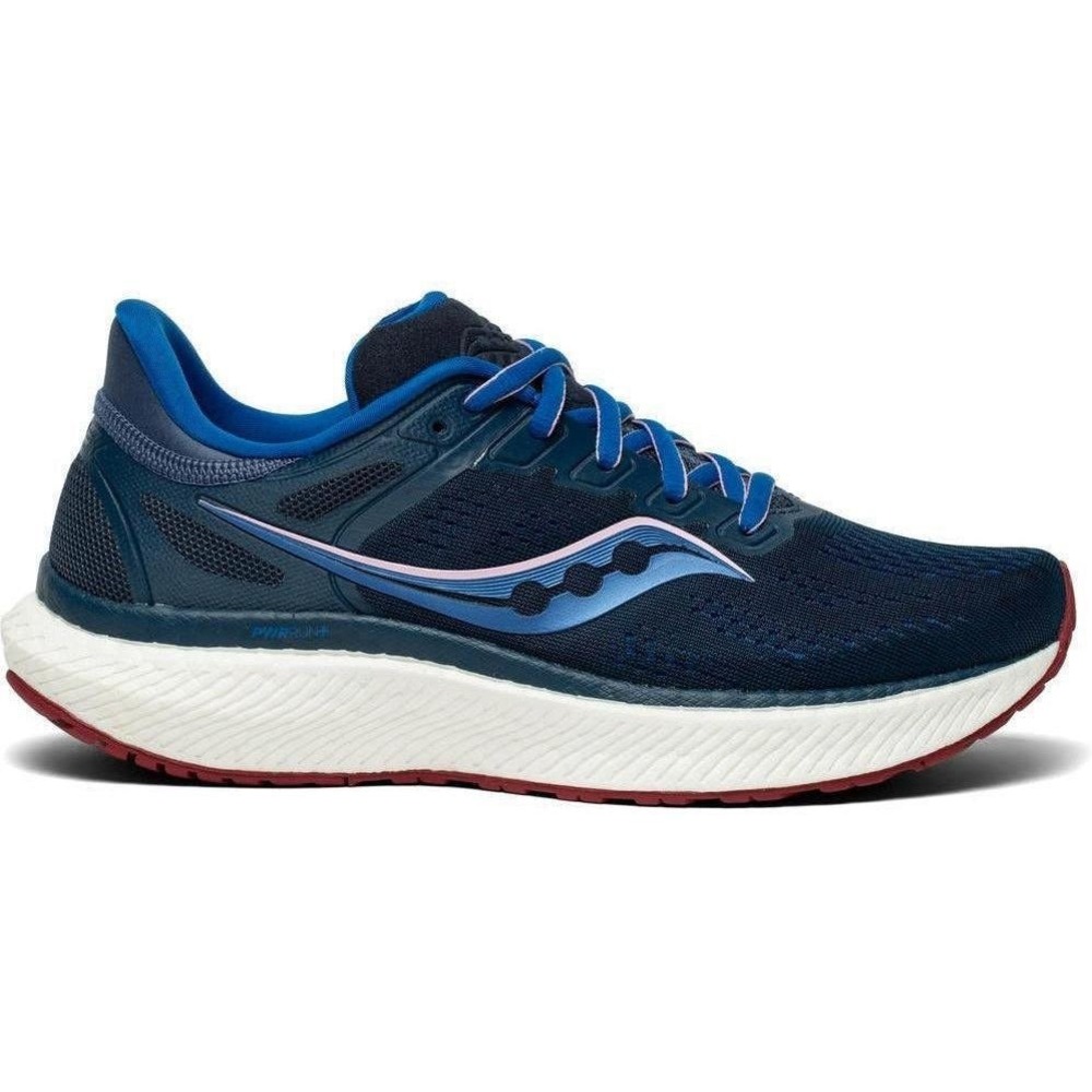 Women's Saucony Hurricane 23 PWRRUN+ Running Shoes Blue Pink Sneakers US 12‎